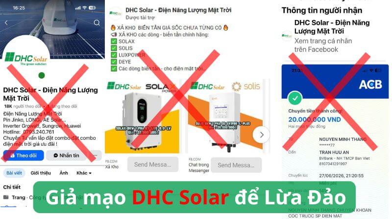 Cảnh báo giả mạo DHC Solar để Lừa Đảo