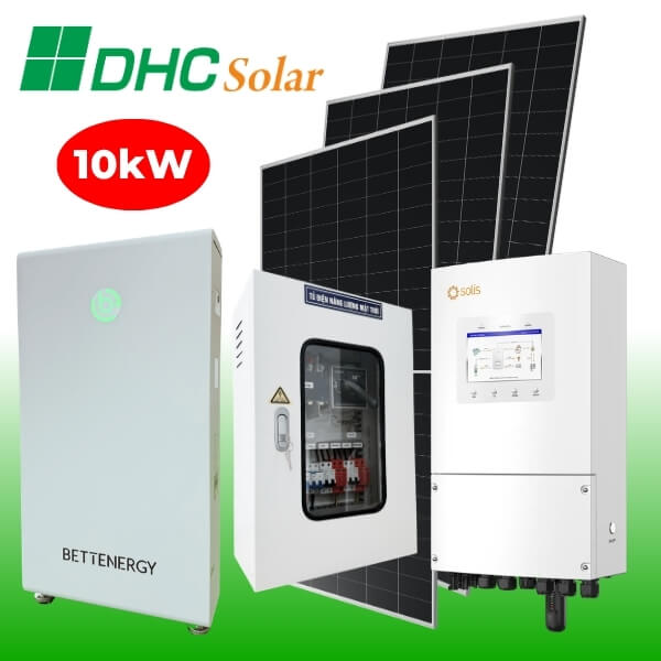 Điện mặt trời Hybrid 10kW | Điện mặt trời có lưu trữ